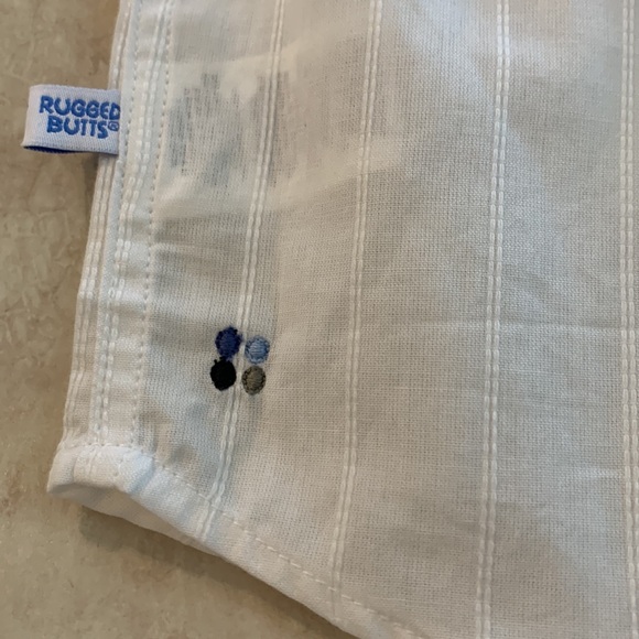 Ruffle Butts White Dobby Short sleeve short NWT - Picture 6 of 8